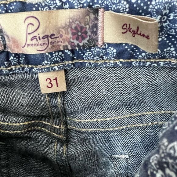 Paige skyline mid rise denim jeans dark wash size 31 - Picture 4 of 14